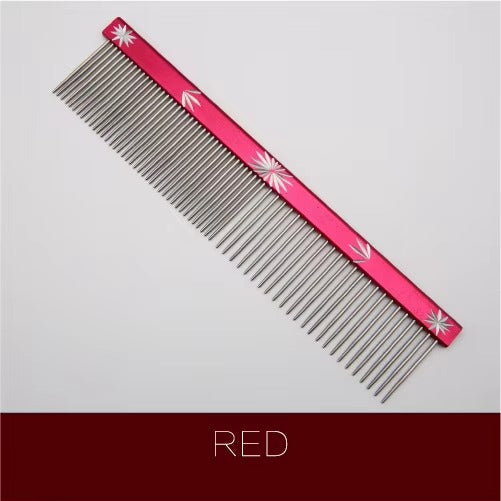 Fenice Colorful High Quality Pet Comb Steel Shedding Dog Grooming Comb Hair Remover Cat Dogs Cleaning Brush Cats Pets Acessories