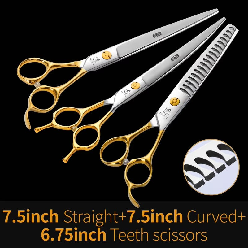 Fenice 6.5_6.75_7.0_7.5 inch Professional Dog Grooming Scissors Cutting Thinning Shear for Dog_Cats Animals Groomer Tools