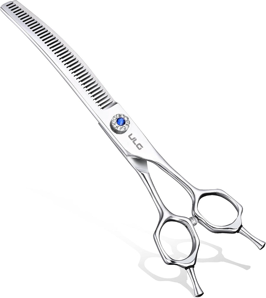 Professional Dog Grooming Scissors Pet Curved Thinning Shears 7.0'' Extremely Sh