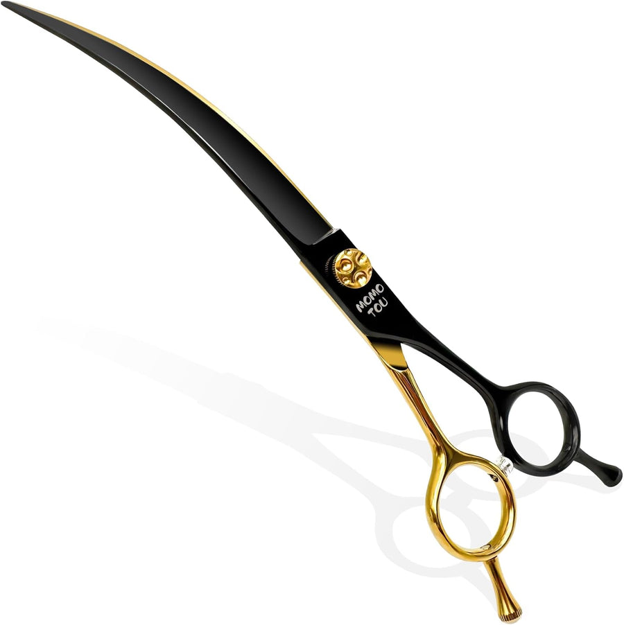 45° Extra Curved Dog Grooming Scissors 440C Stainless Steel 7.5'' Big Arc Curved