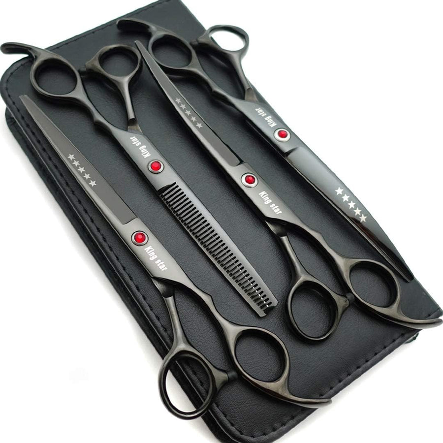 3pcs Dog Grooming Scissors Set Straight Thinning Curved Shears Stainless Steel S