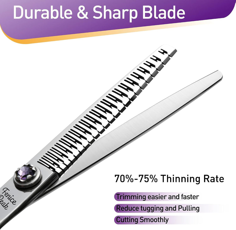 7 inch Traceless Thinning Dog Grooming Scissors Professional Dog Shears Made of 