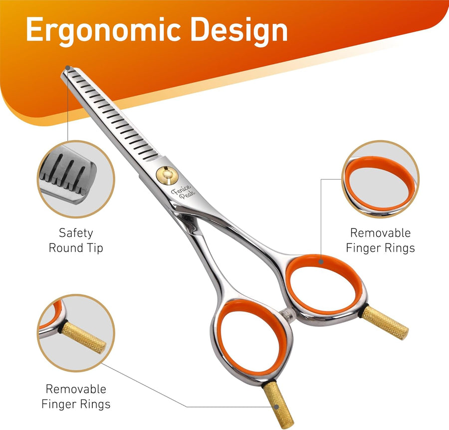 5'' Small Thinning Scissors Lightweight Dog and Cat Grooming Scissors with Safet