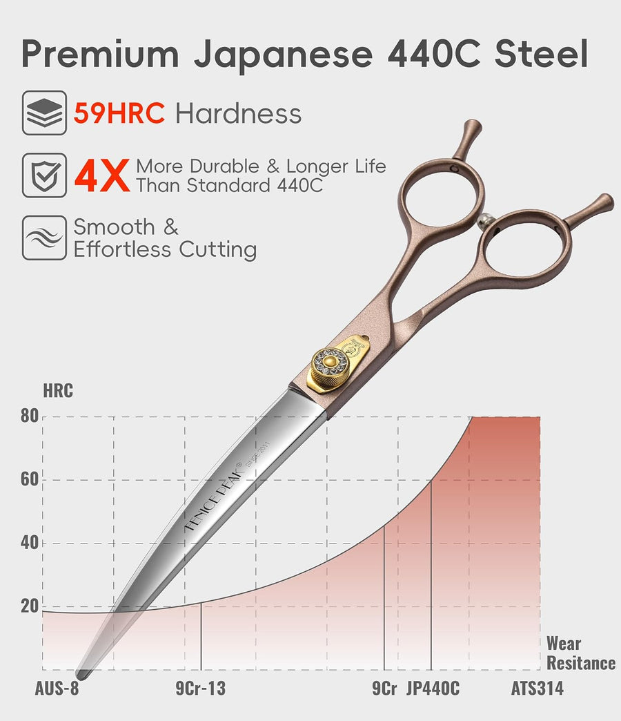 7 inch curved grooming scissor