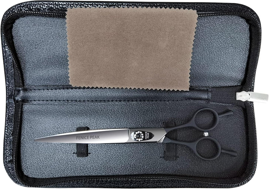 Dog Grooming Curved Scissors for Pets, Japan 440C Stainless Steel, Sharp Blade, 