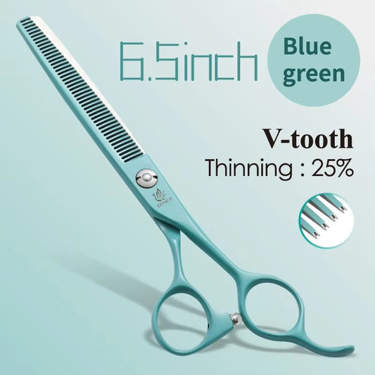 Fenice Professional 6.5_7.0 Inch JP440C Macaron Colorful Pet Thinning Chunker Scissors for Dog Grooming Shears