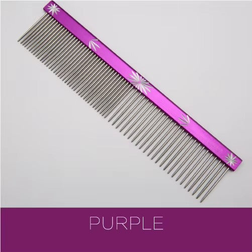Fenice Colorful High Quality Pet Comb Steel Shedding Dog Grooming Comb Hair Remover Cat Dogs Cleaning Brush Cats Pets Acessories