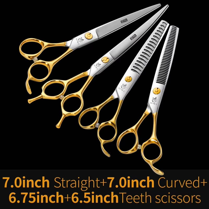 Fenice 6.5_6.75_7.0_7.5 inch Professional Dog Grooming Scissors Cutting Thinning Shear for Dog_Cats Animals Groomer Tools
