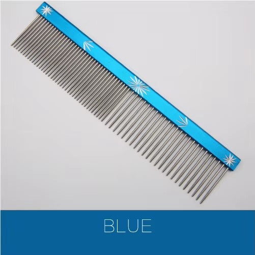 Fenice Colorful High Quality Pet Comb Steel Shedding Dog Grooming Comb Hair Remover Cat Dogs Cleaning Brush Cats Pets Acessories