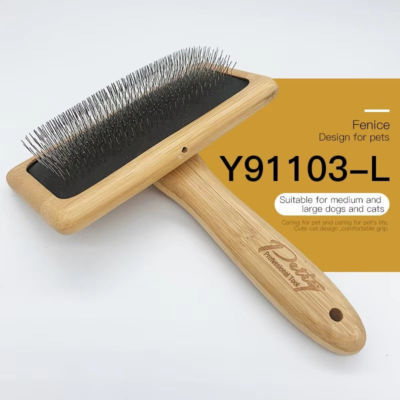Fenice Dog Cat Comb Brush Needle Open Knot Brush Pet Hair Brush for Dog Hair Remover Pet Beauty Grooming Tool