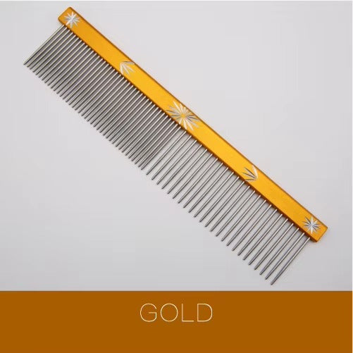 Fenice Colorful High Quality Pet Comb Steel Shedding Dog Grooming Comb Hair Remover Cat Dogs Cleaning Brush Cats Pets Acessories