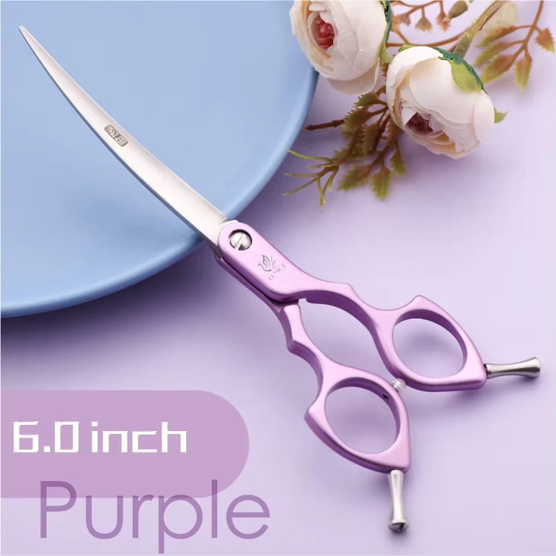 Fenice Professional Dog Grooming Scissors Curved Shear