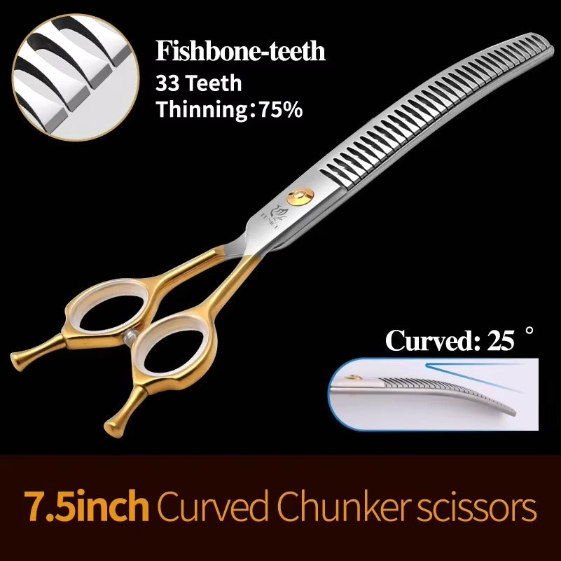 Fenice 6.5_6.75_7.0_7.5 inch Professional Dog Grooming Scissors Cutting Thinning Shear for Dog_Cats Animals Groomer Tools