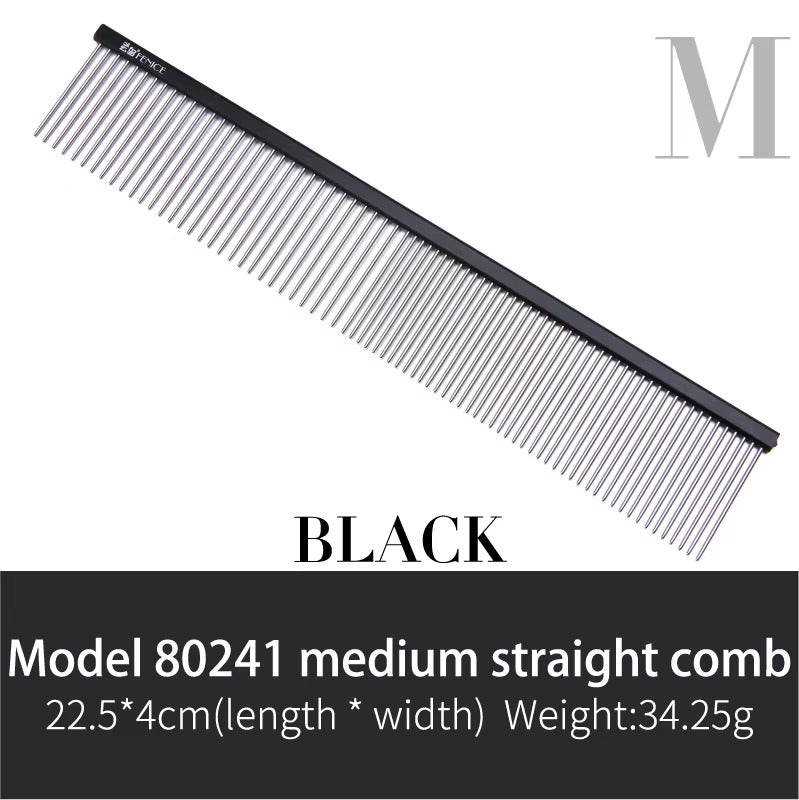 Fenice Metal Comb for Dogs Stainless Steel Pet Dog Cat Pin Comb Hair Brush Hairbrush Flea Comb Pets Acessorios Pet Grooming