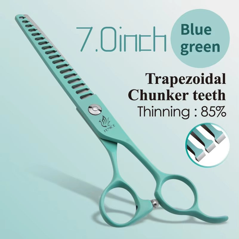 Fenice Professional 6.5_7.0 Inch JP440C Macaron Colorful Pet Thinning Chunker Scissors for Dog Grooming Shears