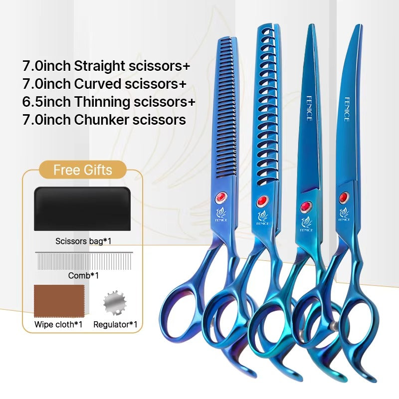 Fenice High Quality homeuse 7.0 inch Pet Scissors Dog Grooming scissors shears