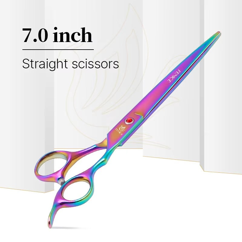 Fenice High Quality homeuse 7.0 inch Pet Scissors Dog Grooming scissors shears