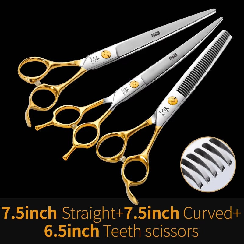 Fenice 6.5_6.75_7.0_7.5 inch Professional Dog Grooming Scissors Cutting Thinning Shear for Dog_Cats Animals Groomer Tools