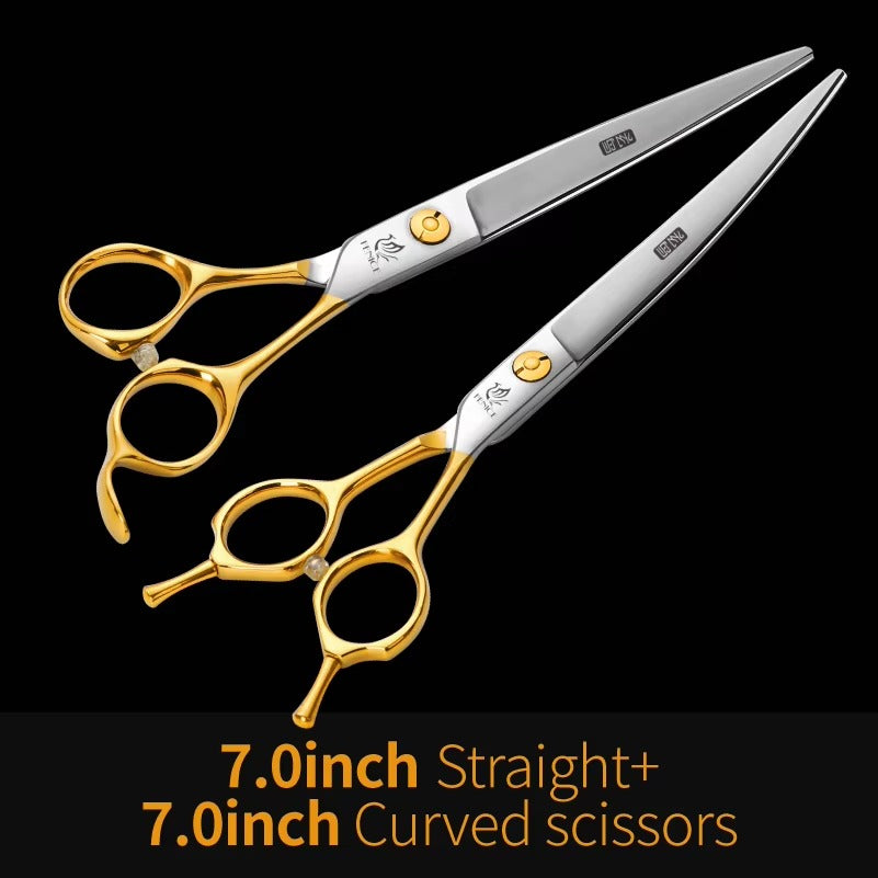 Fenice 6.5_6.75_7.0_7.5 inch Professional Dog Grooming Scissors Cutting Thinning Shear for Dog_Cats Animals Groomer Tools