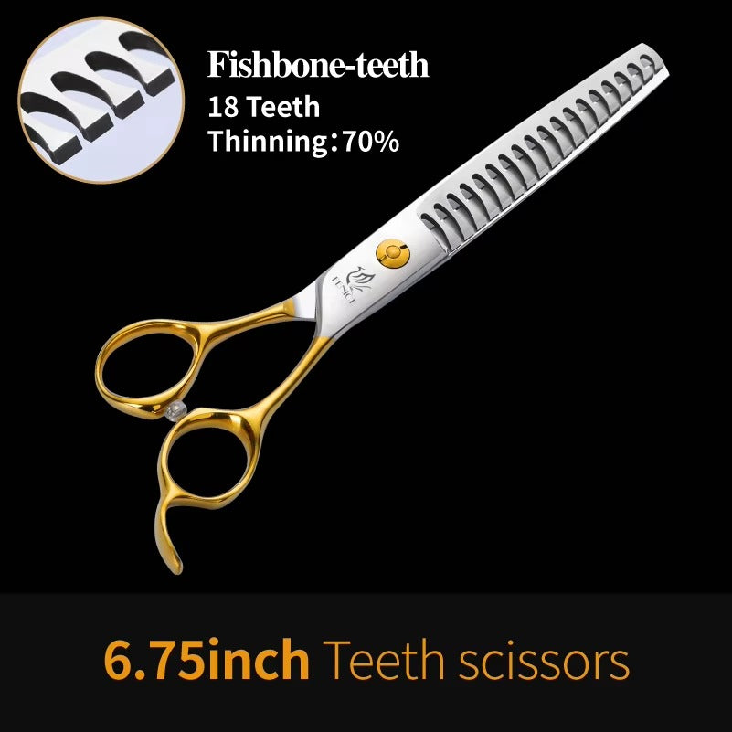 Fenice 6.5_6.75_7.0_7.5 inch Professional Dog Grooming Scissors Cutting Thinning Shear for Dog_Cats Animals Groomer Tools
