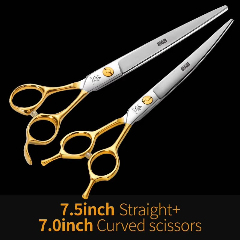 Fenice 6.5_6.75_7.0_7.5 inch Professional Dog Grooming Scissors Cutting Thinning Shear for Dog_Cats Animals Groomer Tools