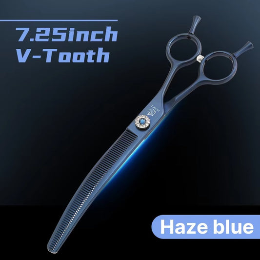 Fenice Professional JP440c High quality Pet dog Grooming Scissors Curved thinning Shears