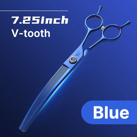 Fenice Professional JP440c High quality Pet dog Grooming Scissors Curved thinning Shears